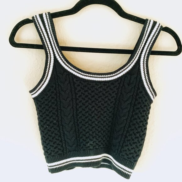 Cider Black Knit Crop Top - S/M - $18 - Picture 8 of 14